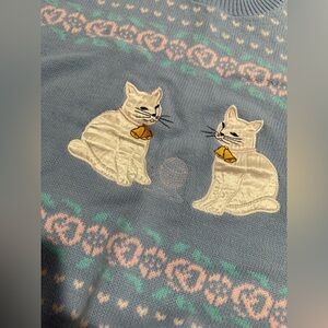 Fun vintage cat sweater